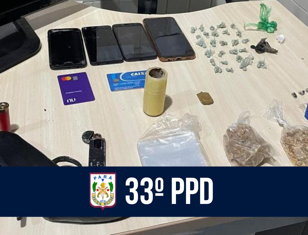 33º PPD apreende arma de fogo, drogas e outros objetos em São Caetano de Odivelas