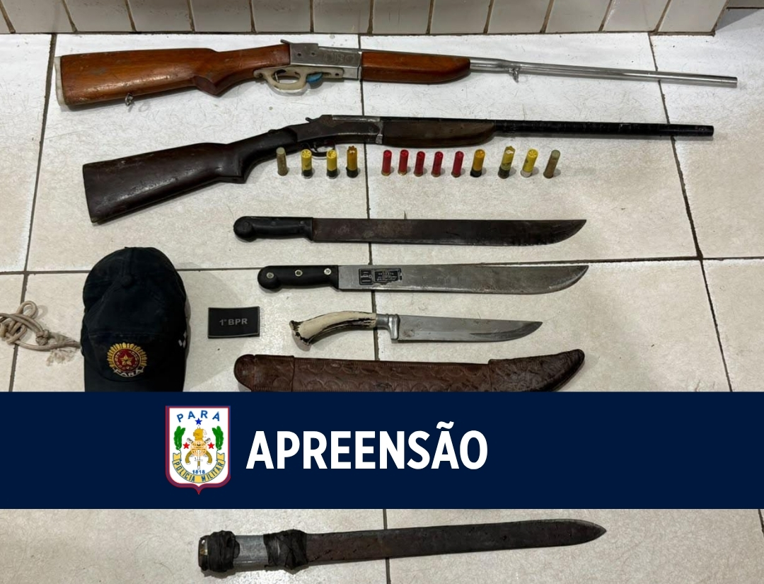 1º BPR apreende armas de fogo durante operação na zona ruralde Marabá