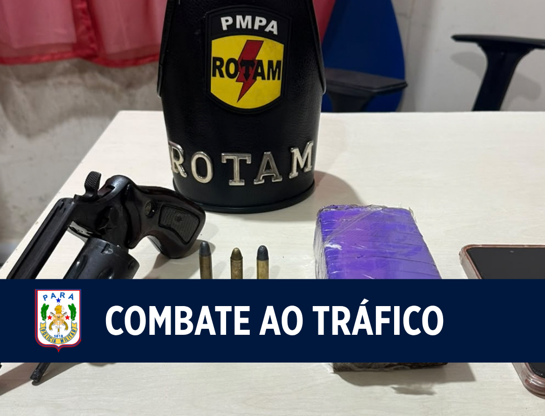 PM intensifica ações, apreende arma de fogo e desarticula pontos de tráfico de drogas no interior do Estado