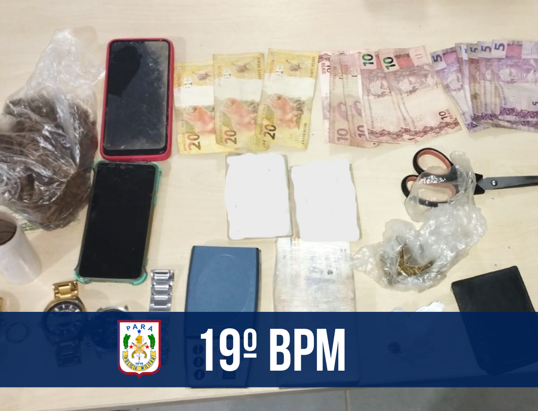 19º BPM prende suspeitos de tráfico de drogas em Paragominas