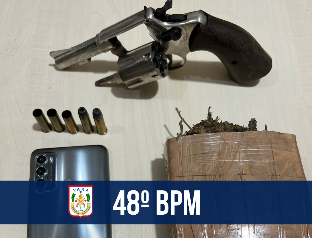 48º BPM apreende arma e munições em Tomé-Açu