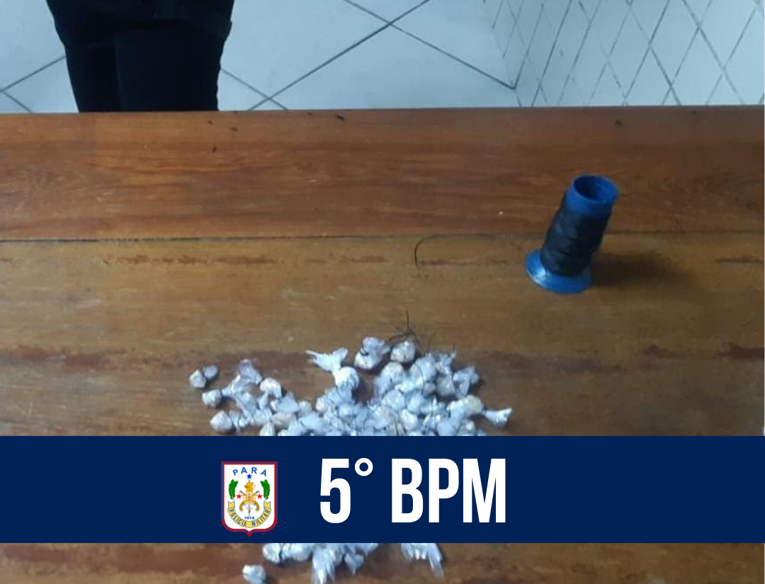 Em Castanhal, 5º BPM prende suspeito por tráfico de drogas