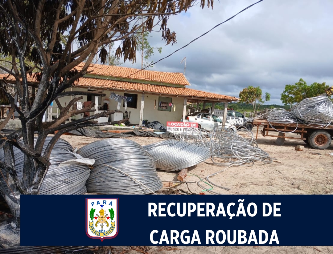 Polícia Militar recupera carga de alumínio avaliada em R$ 800 mil em operação no interior do Pará