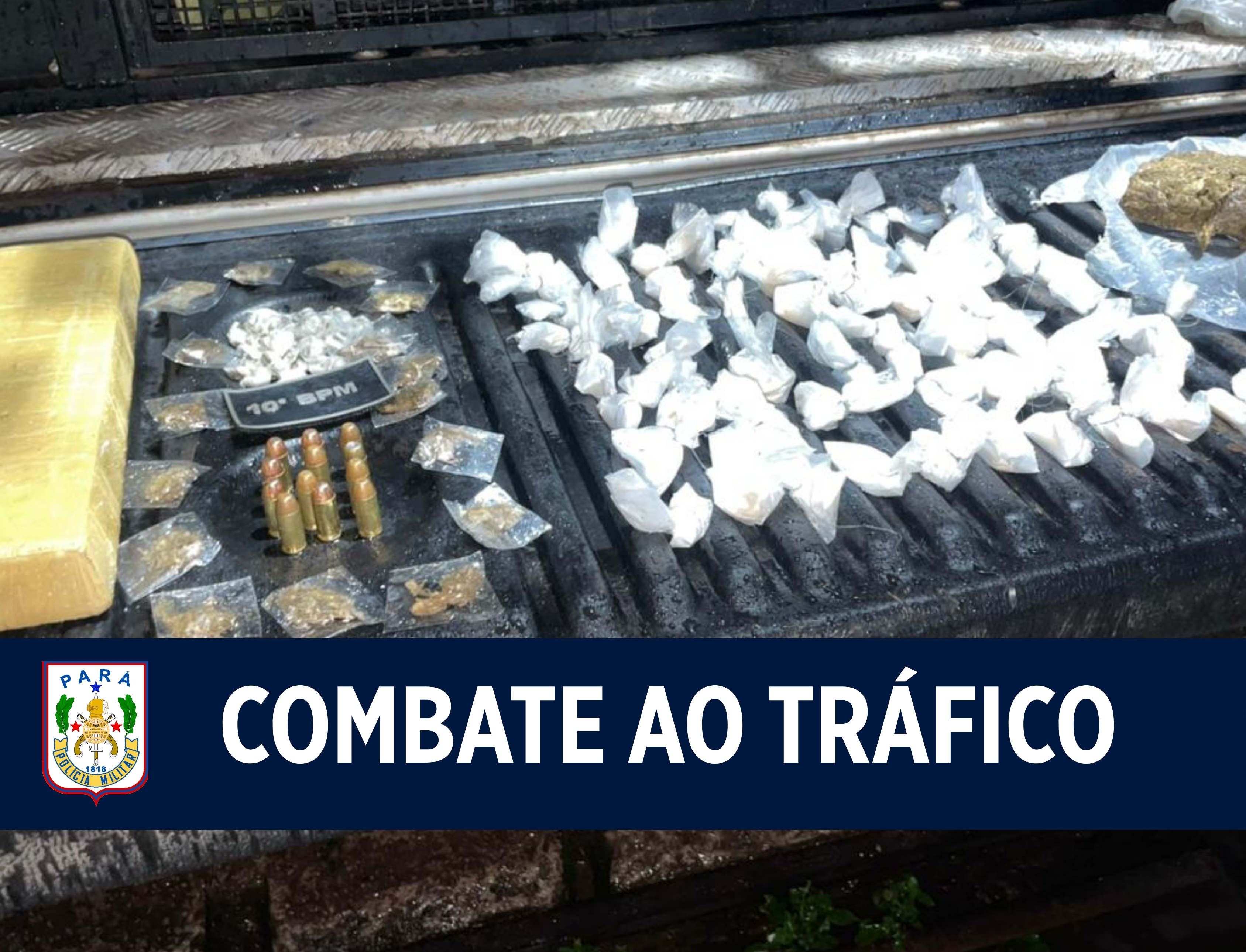 10° BPM apreende drogas e munições em Icoaraci