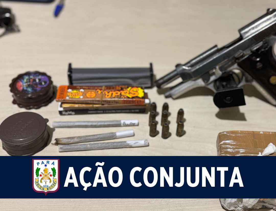 Ação Conjunta do 10° BPM e 3° BME resulta na prisão de foragido e apreensão de arma de fogo