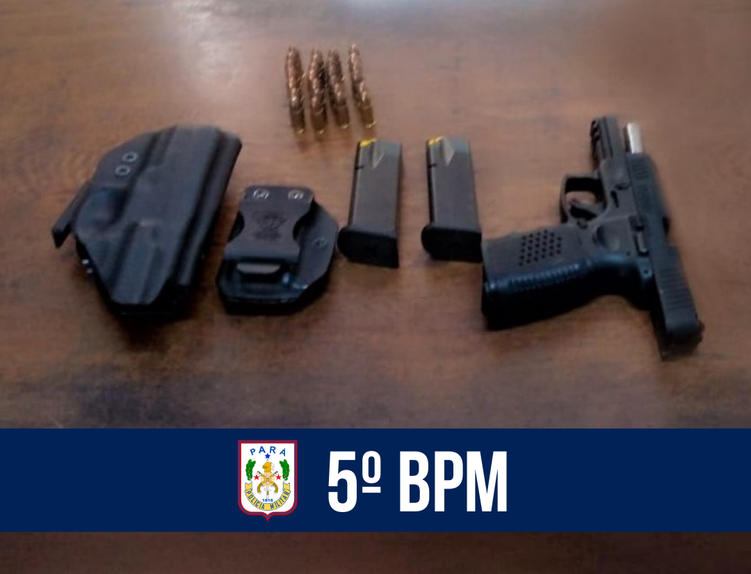 5º BPM prende homem por ameaça e porte ilegal de arma de fogo em Castanhal