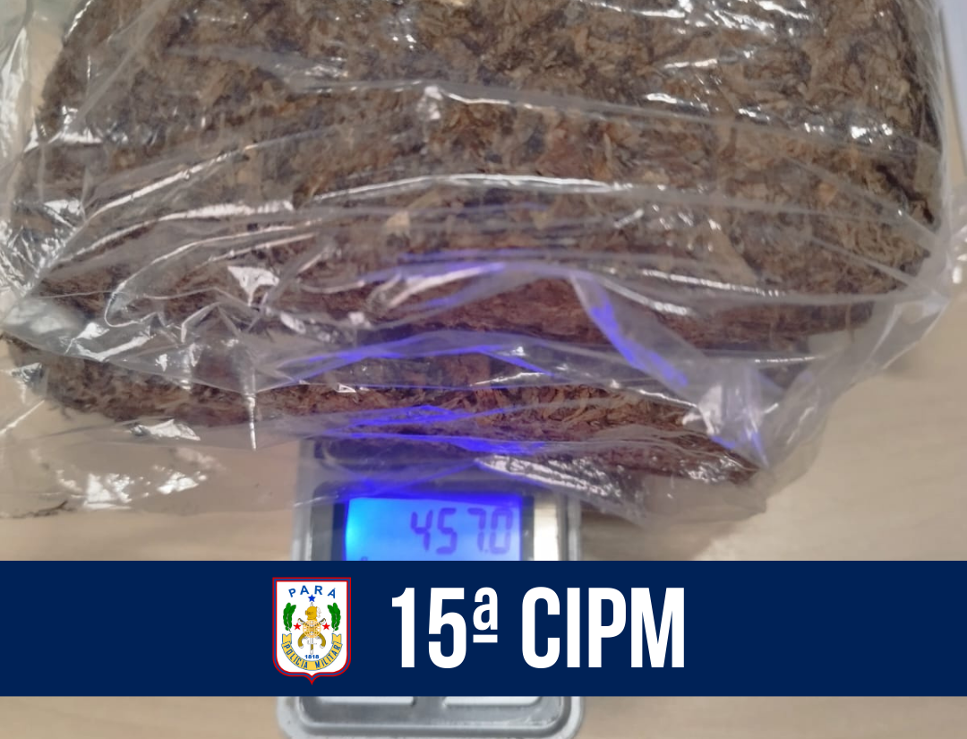 15ª CIPM prende suspeito de tráfico no município de Augusto Corrêa