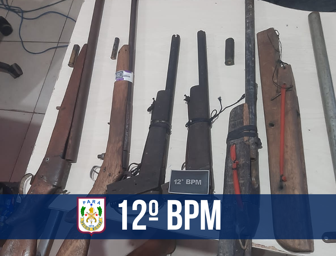 PM apreende cinco armas de fogo em Santo Antônio do Tauá