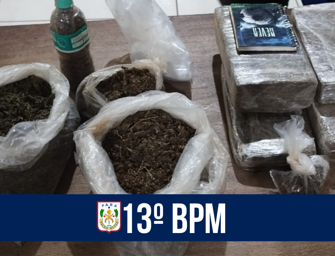 Em Tucuruí, PM apreende cerca de 8kg de drogas e prende seis suspeitos