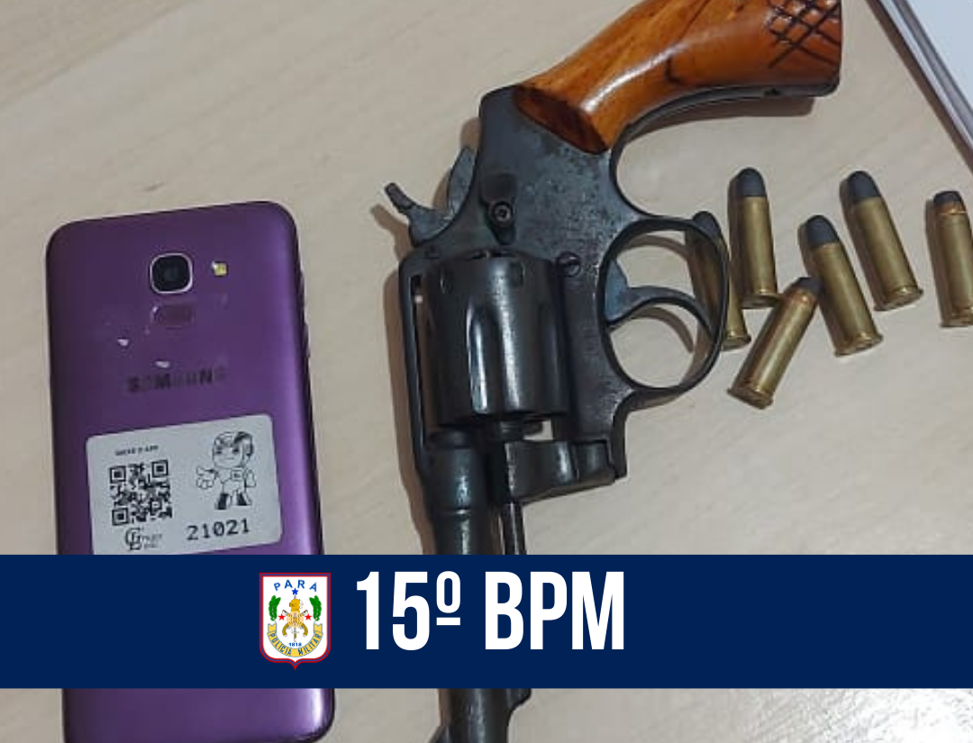 15º BPM prende homem por porte ilegal de arma de fogo