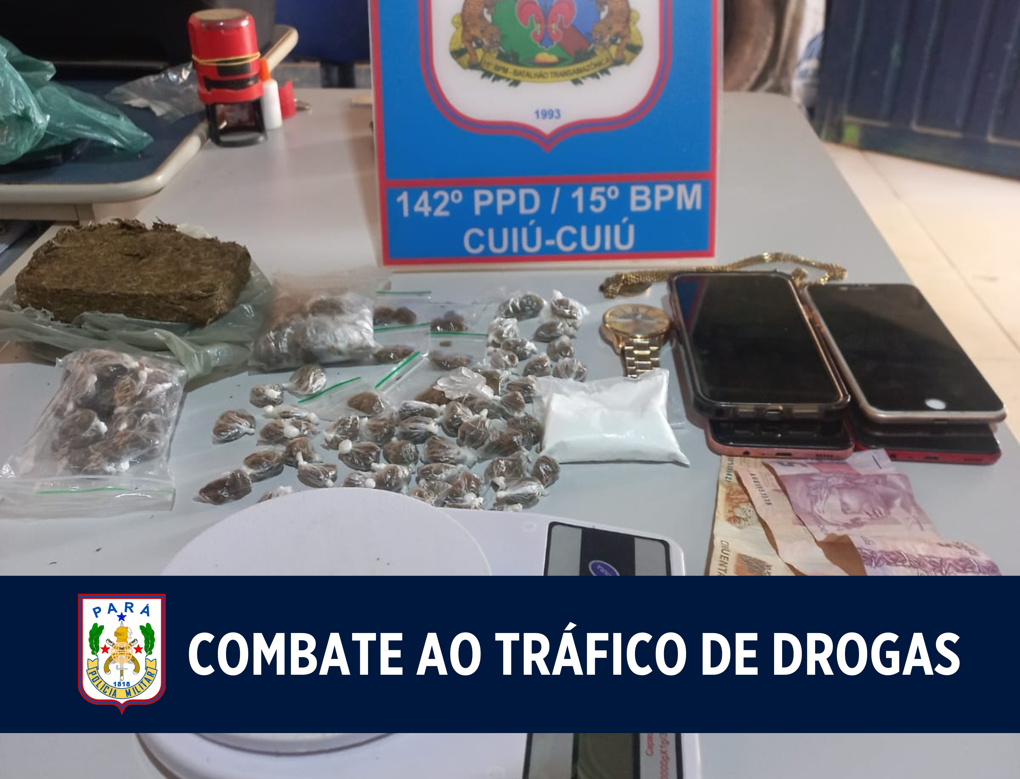 15º BPM apreende entorpecentes em Itaituba