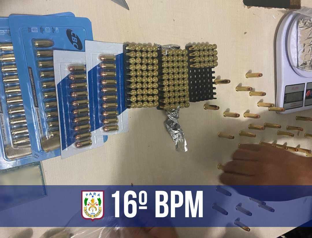 Em Altamira, 16º BPM apreende 1,7kg de drogas e mais de 200 munições