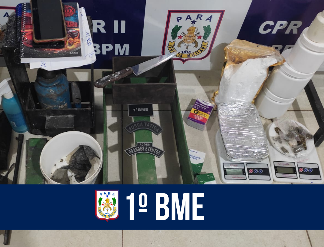 1º BME prende suspeito de tráfico de entorpecentes em Marabá