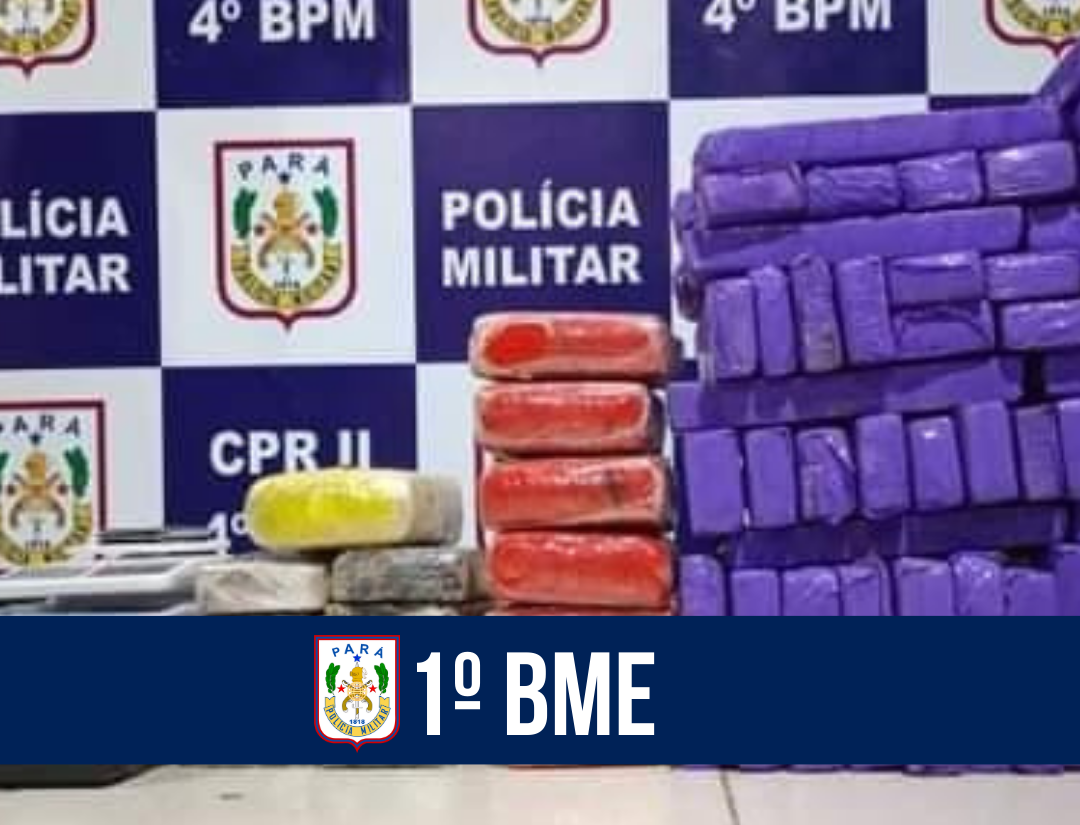  1º BME apreende grande quantidade de drogas e prende homem por porte ilegal de arma de fogo na região Sudeste do Pará