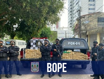 Bope apreende 260 tabletes de maconha em Belém