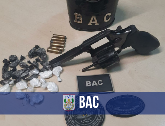 BAC apreende arma, munições e drogas em Icoaraci