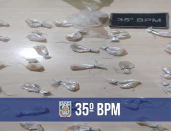 35º prende homem por tráfico de drogas