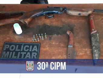 PM prende dupla por porte ilegal de arma de fogo em Santana do Araguaia