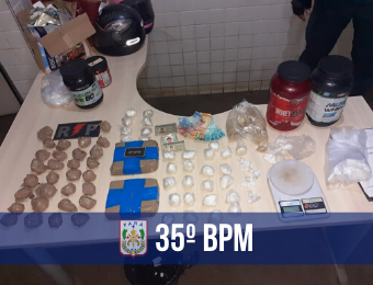 35º BPM apreende cerca de 6Kg de drogas em Santarém