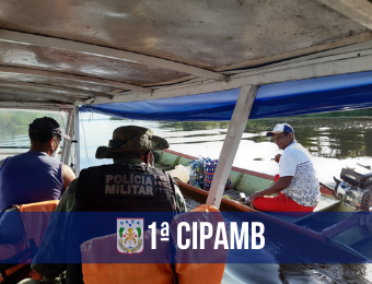 1ª Cipamb participa de operação para proteger quelônios no Baixo Amazonas