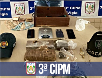 3ª CIPM prende homem com mais de 2 quilos de drogas em Vigia de Nazaré