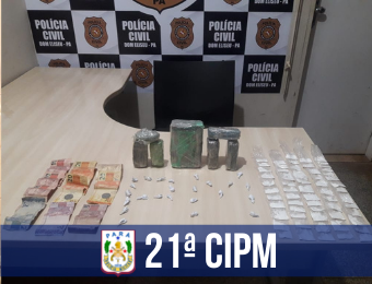 21ª CIPM prende homem por tráfico de drogas em Dom Eliseu
