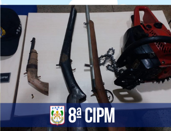 8ª CIPM realiza prisão por recepção e apreende armas de fogo em Mojú