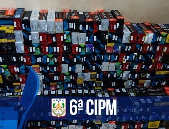 1700 pacotes de cigarro roubados são recuperados pela 6ª CIPM 