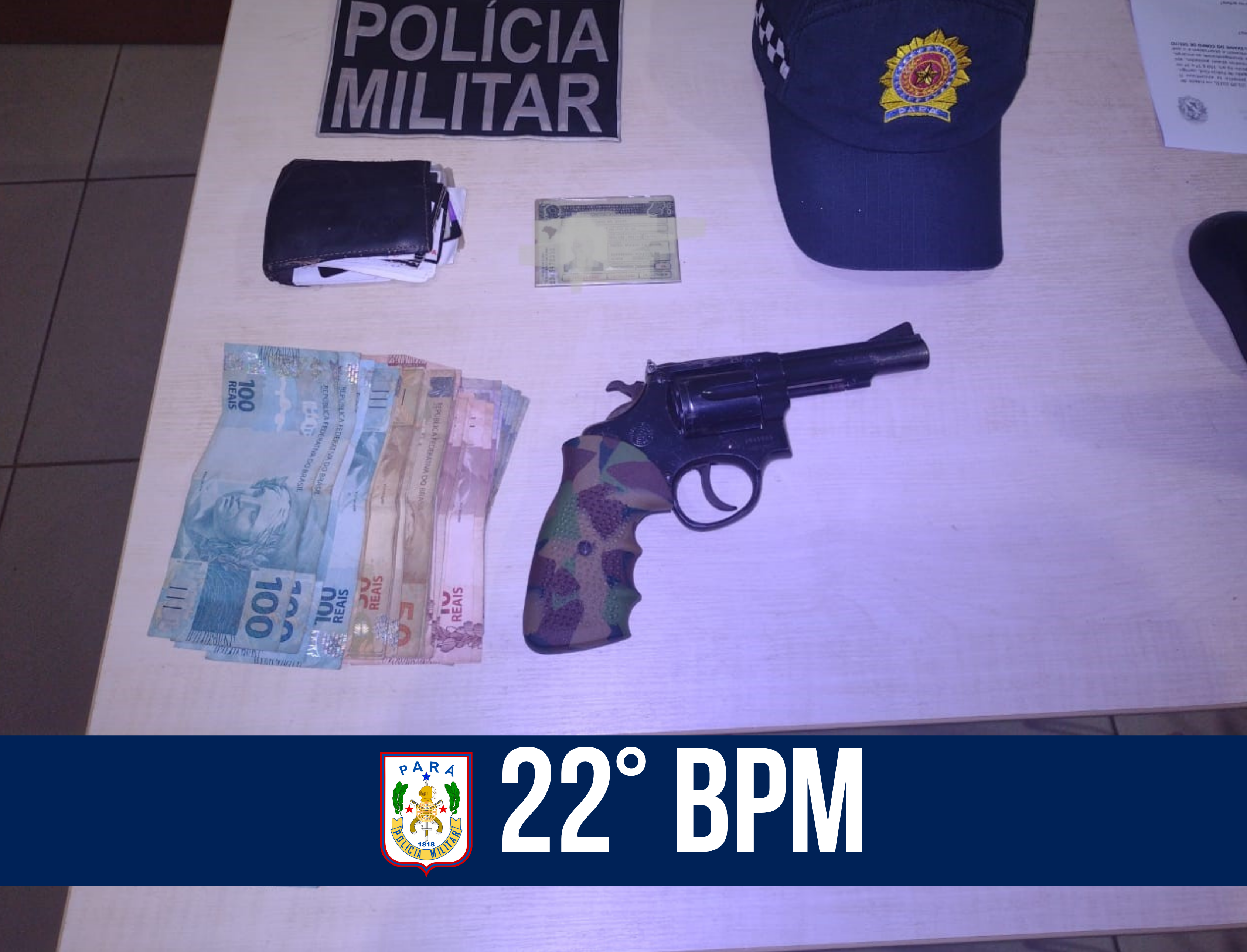 Ação do 22º BPM apreende arma de fogo em Conceição do Araguaia  