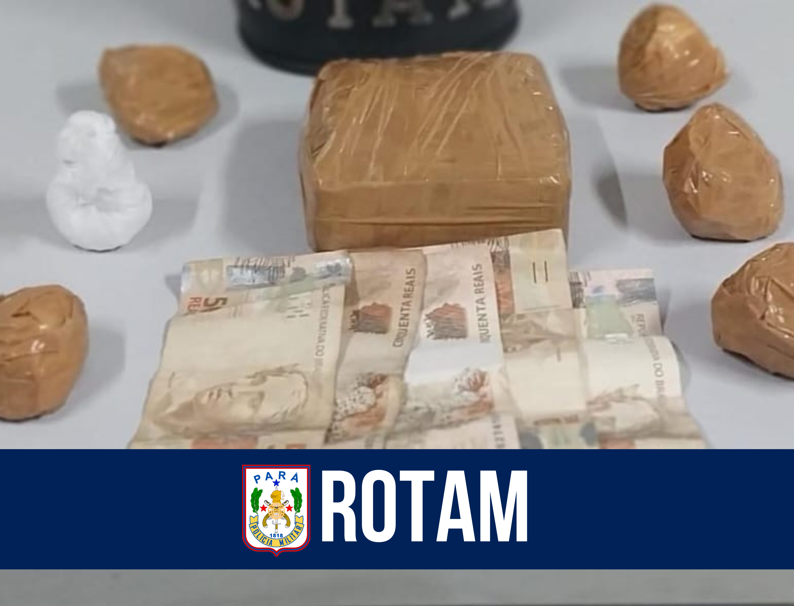 ROTAM prende homem com mais de 1kg de entorpecente em Belém