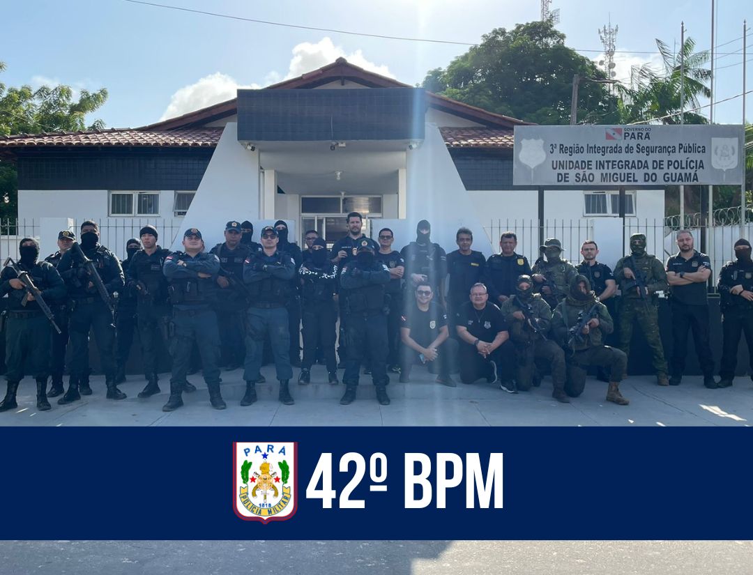 Em São Miguel do Guamá, 42º BPM prende quatro homens em operação.
