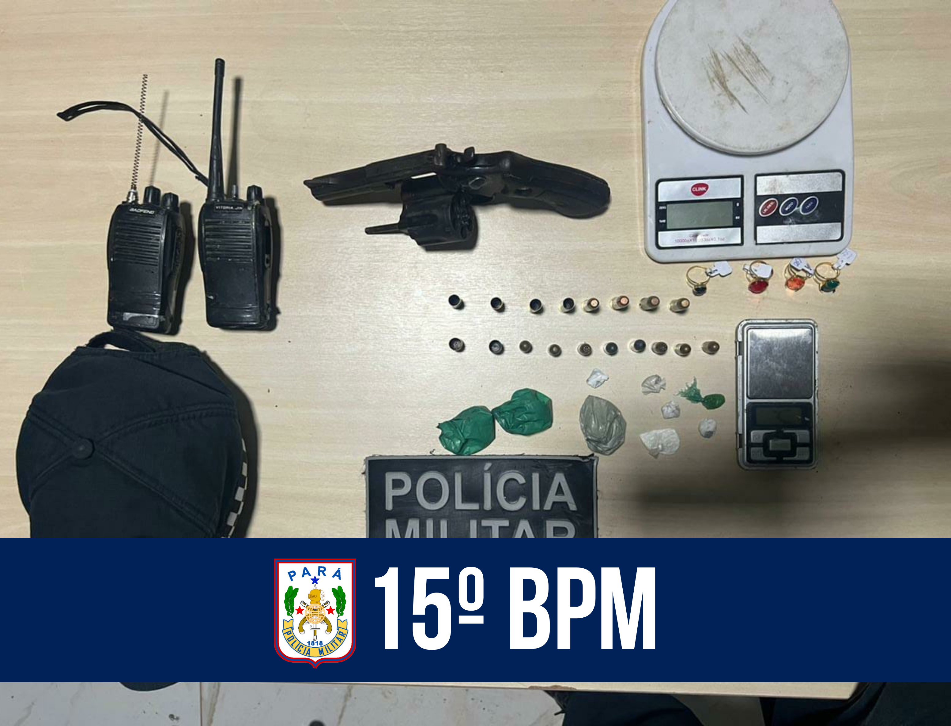 Operação do 15º BPM resulta na apreensão de uma arma de fogo e munições no município de Jacareacanga