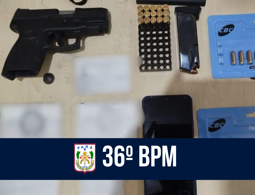 Em São Félix do Xingu, 36°BPM apreende arma de fogo e munições