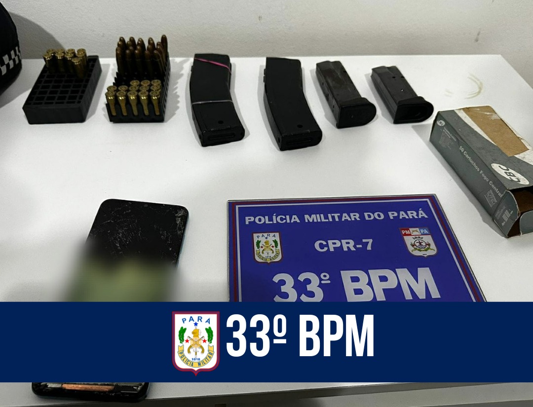 33º BPM prende suspeitos por posse de armas e munições em Bragança