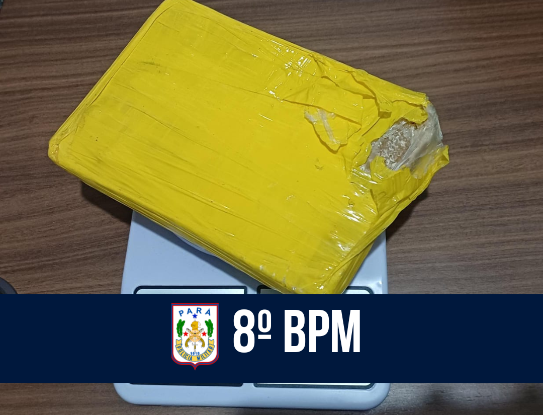 Em Salvaterra, 8º BPM apreende mais de 1kg de entorpecente