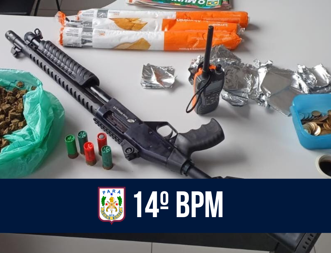 14º BPM apreende entorpecente e arma de fogo em Barcarena