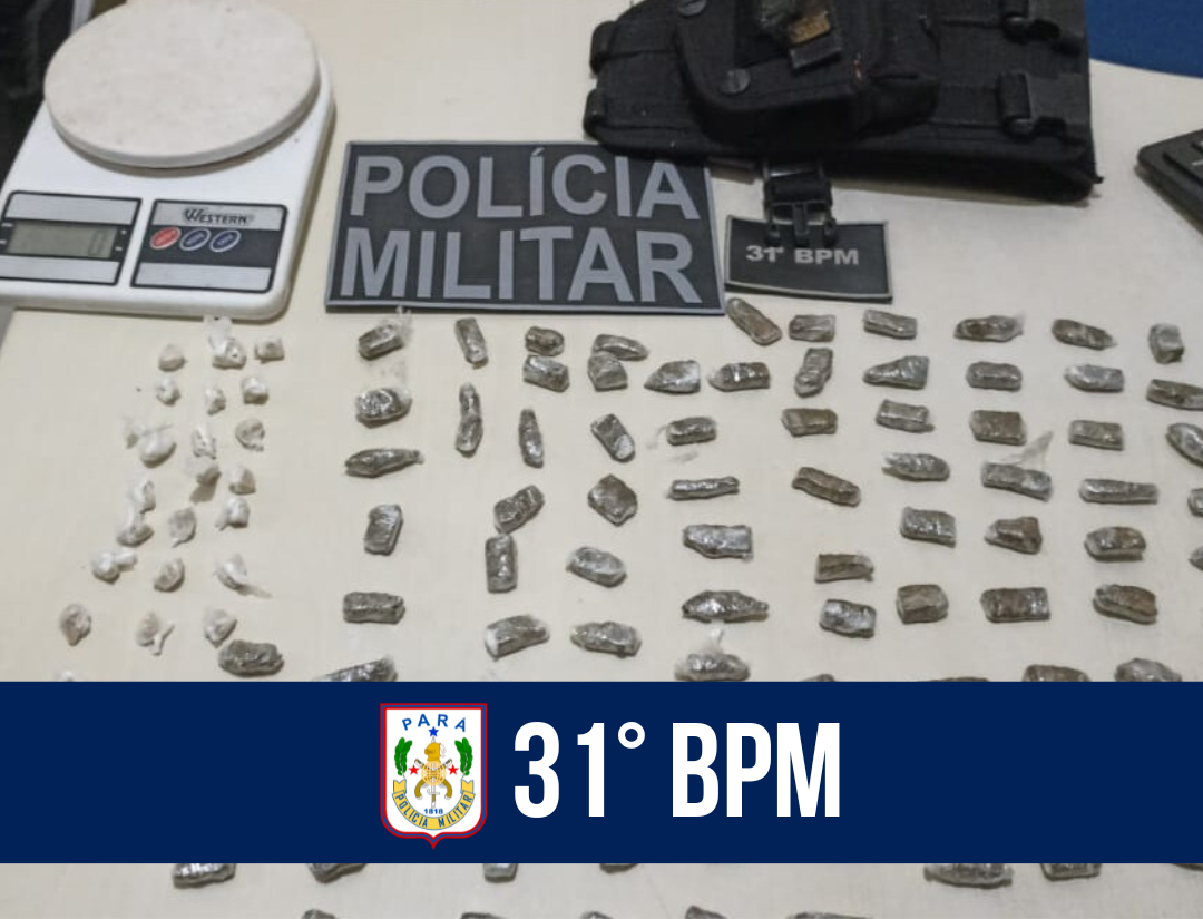 31º BPM prende trio por posse de material entorpecente em Abaetetuba