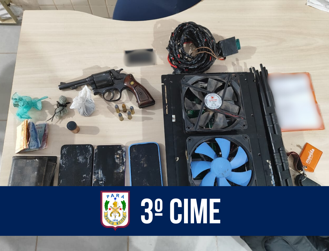 3ª CIME prende trio por roubo e porte ilegal de arma de fogo em Paragominas