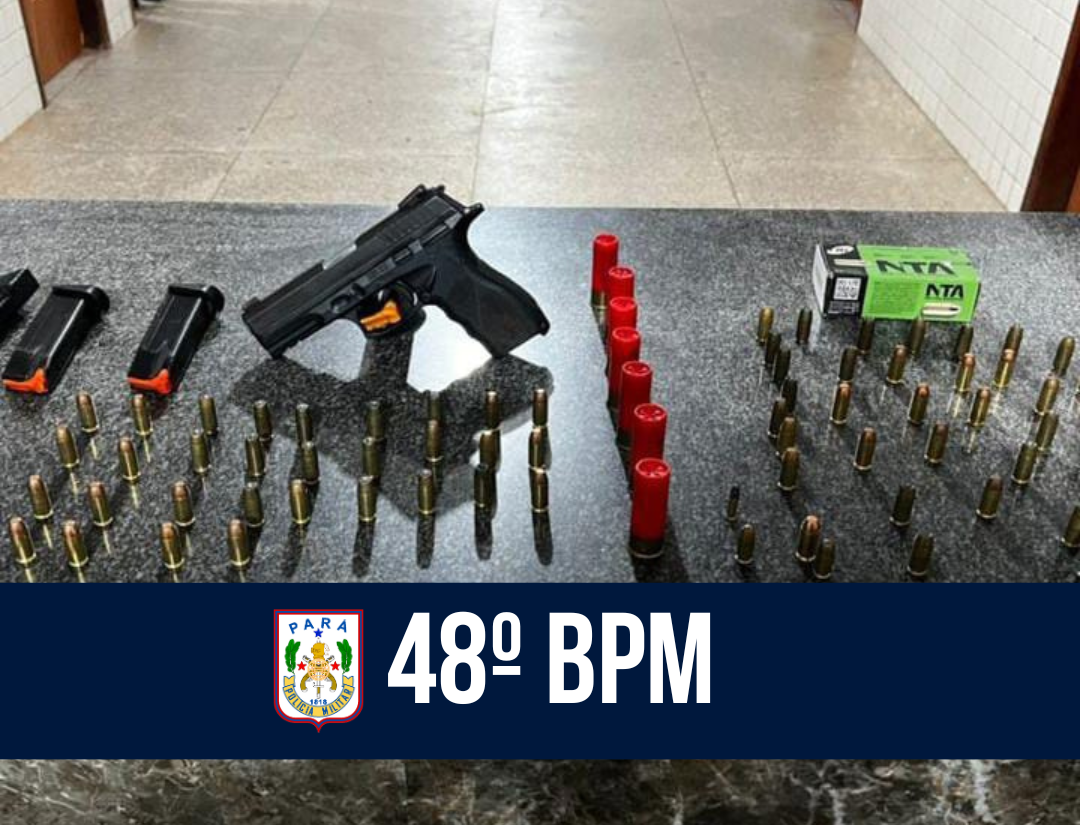 48º BPM realiza apreensão de armas de fogo e munições em Tomé-Açu