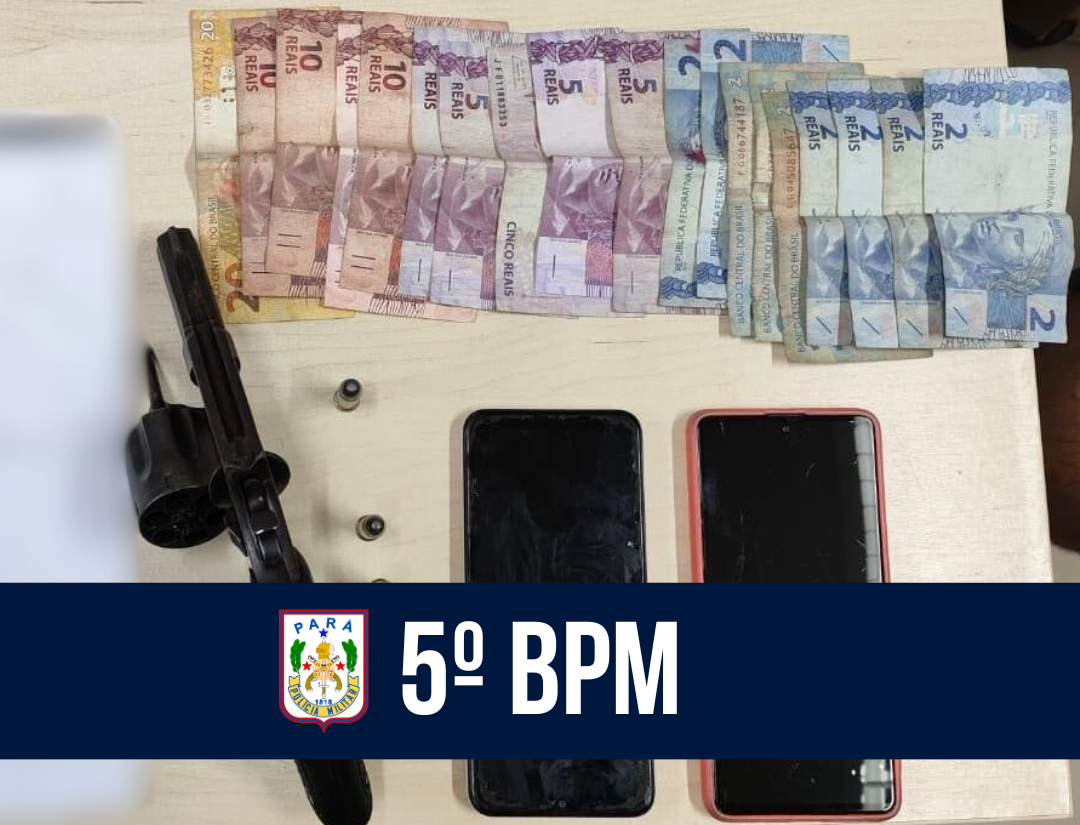 5º BPM prende casal em posse ilegal de arma de fogo em Maracanã