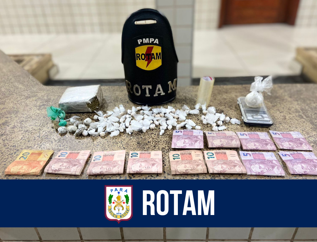 Rotam prende suspeito de tráfico de entorpecentes