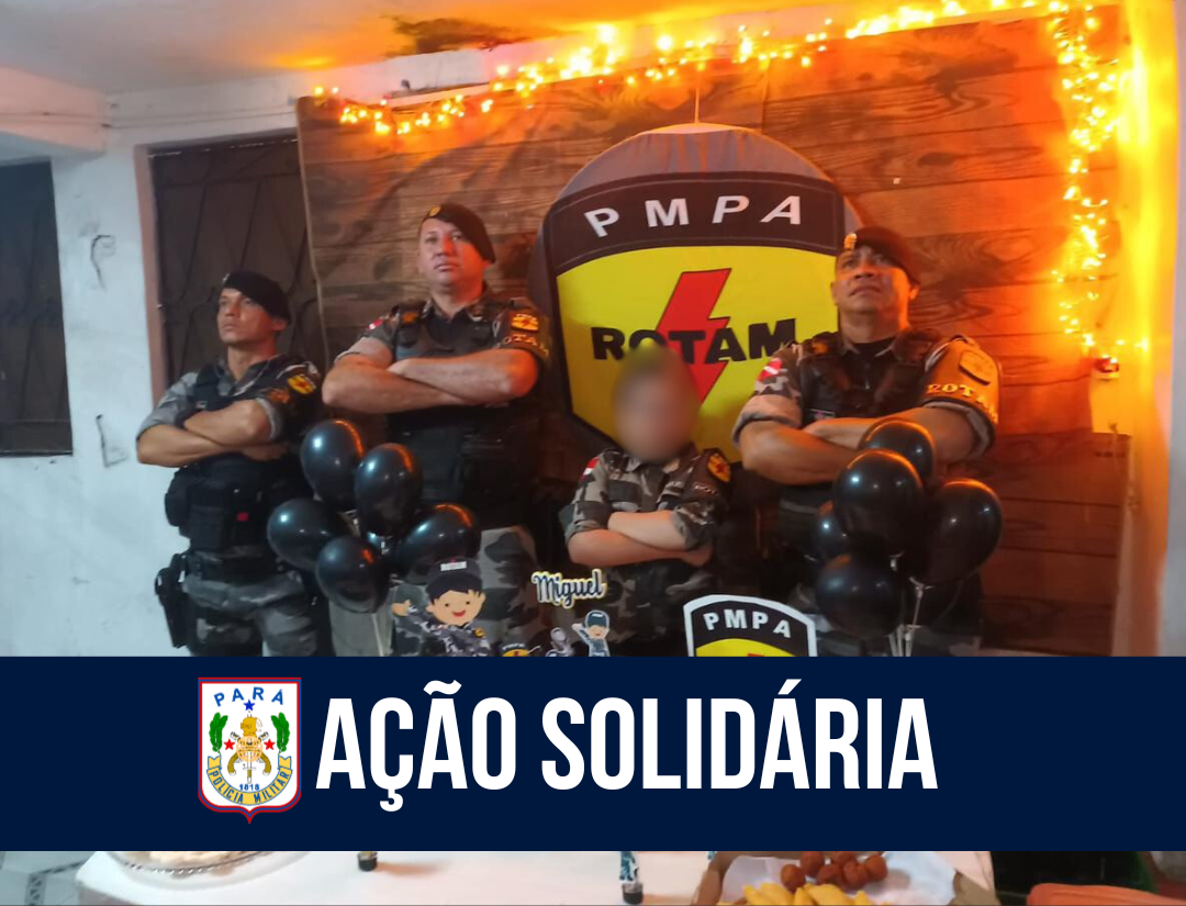 Militares da ROTAM participam de aniversário de criança em Belém