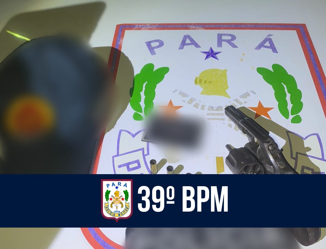 Em Santa Bárbara, 39º BPM apreende arma de fogo e munições