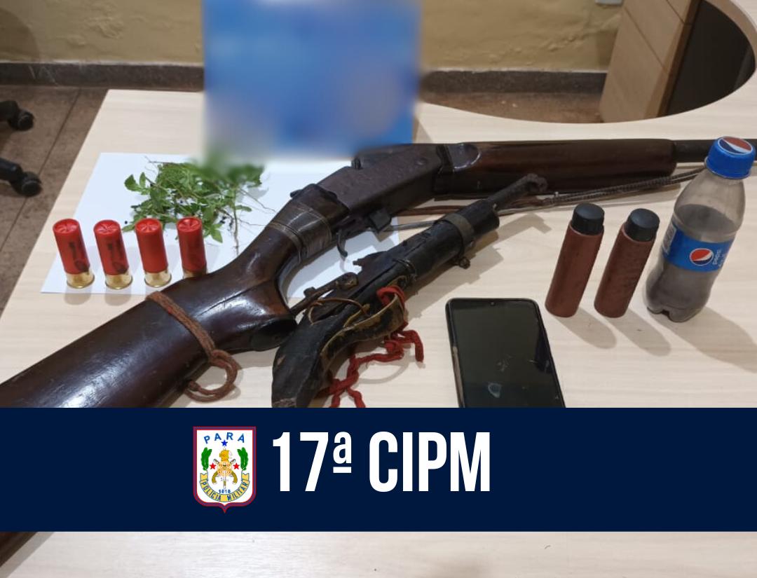 PM apreende plantio de maconha e armas em Placas