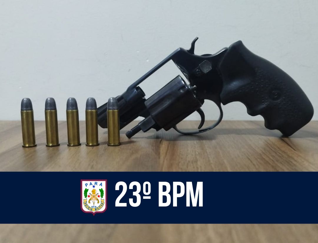 23⁰ BPM apreende arma de fogo em Parauapebas