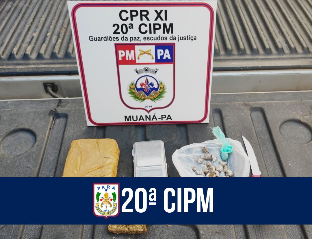 20ª CIPM prende homem por tráfico de entorpecentes em Muaná