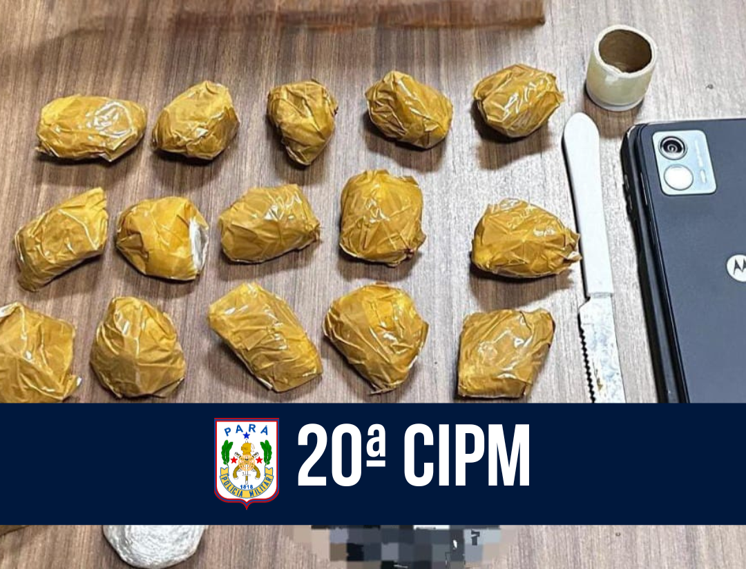 20ª CIPM apreende drogas e prende suspeito por tráfico de entorpecentes