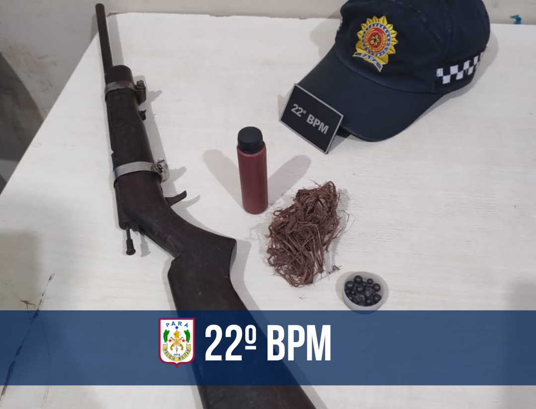 22º BPM realiza prisões e apreensões de drogas e arma de fogo