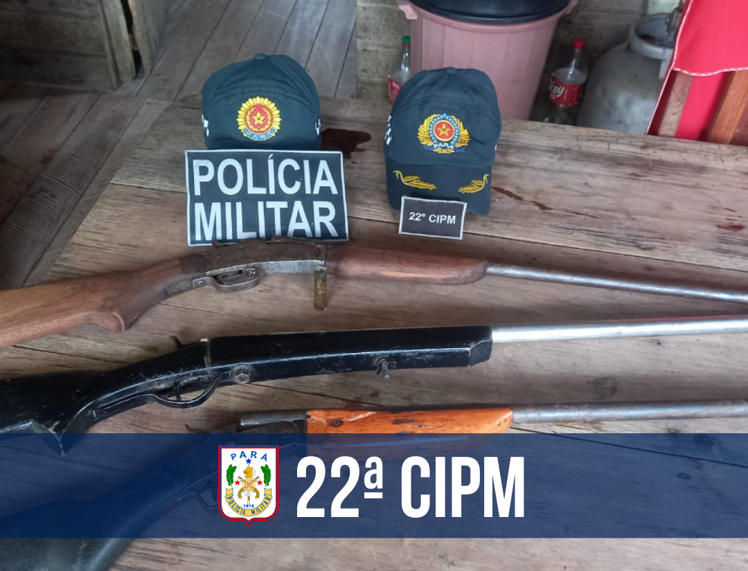 No Marajó, 22ª CIPM prende homem e apreende três armas de fogo 