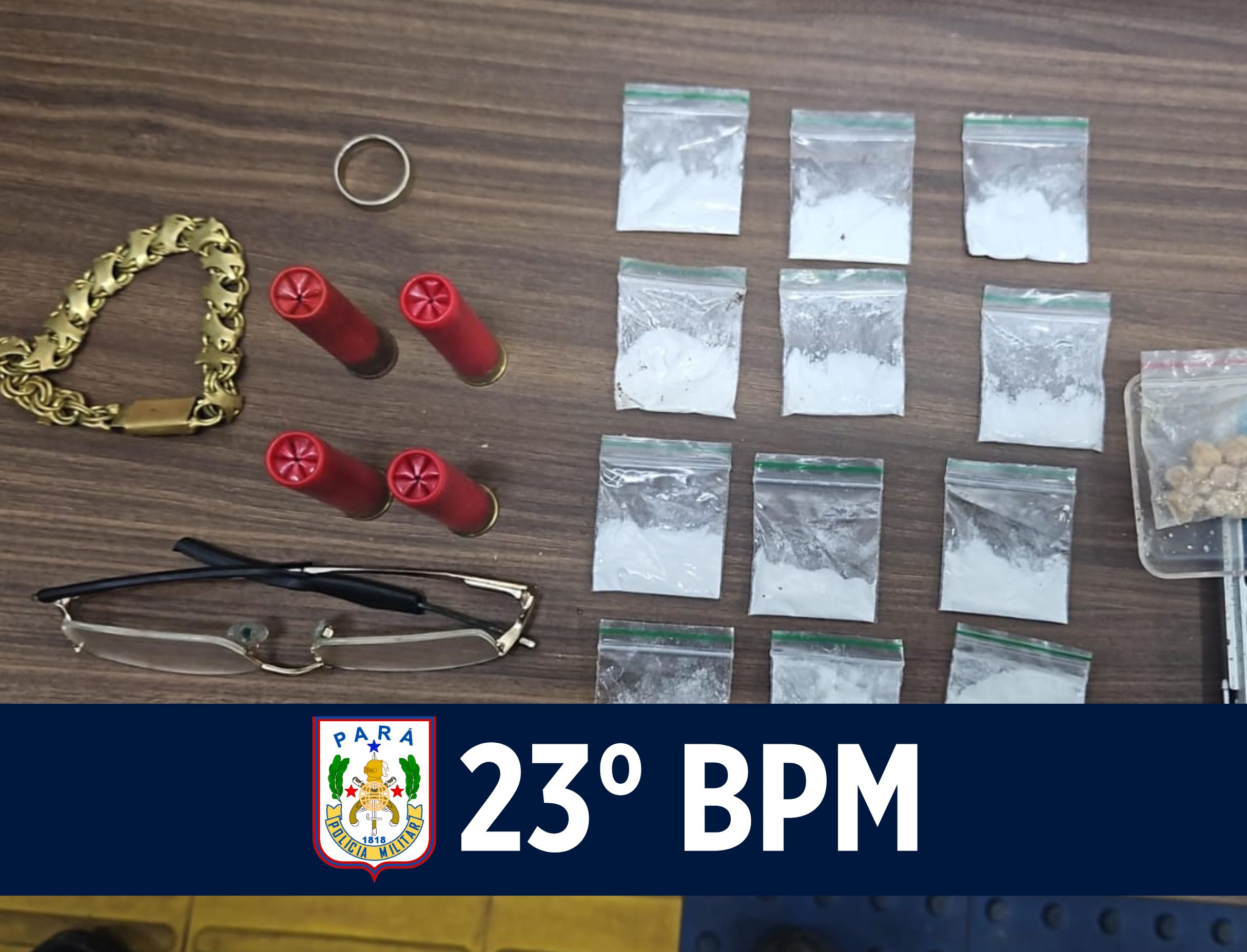 Motopatrulhamento do 23º BPM prende homem por tráfico de Drogas em Canaã dos Carajás